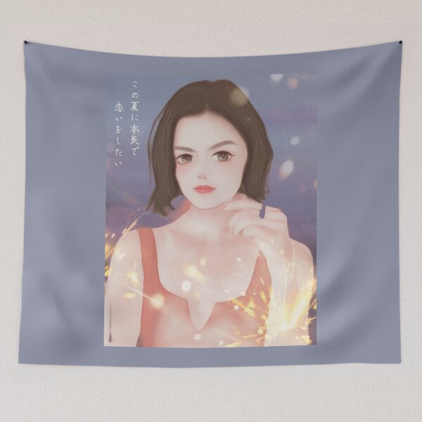 Item preview, Beautiful canvas in watercolor of woman with seductive gaze designed and sold by chicsignzodiac.