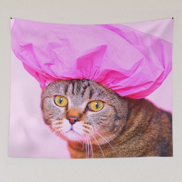 Item preview, cute cat with red nose designed and sold by GabyVGalindo.