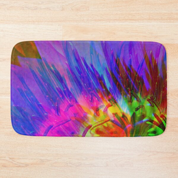 Abstract Water Lily Bath Mat