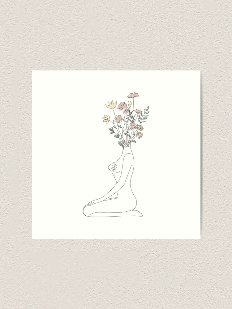 Floral Bunch Minimalist Illustration (1) Sticker for Sale by Papaink