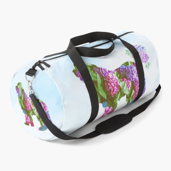 Newfie Hydrangea Design Duffle Bag