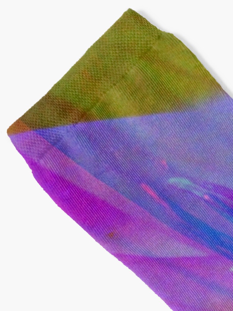 Thumbnail 2 of 5, Socks, Abstract Water Lily designed and sold by April Dowling.