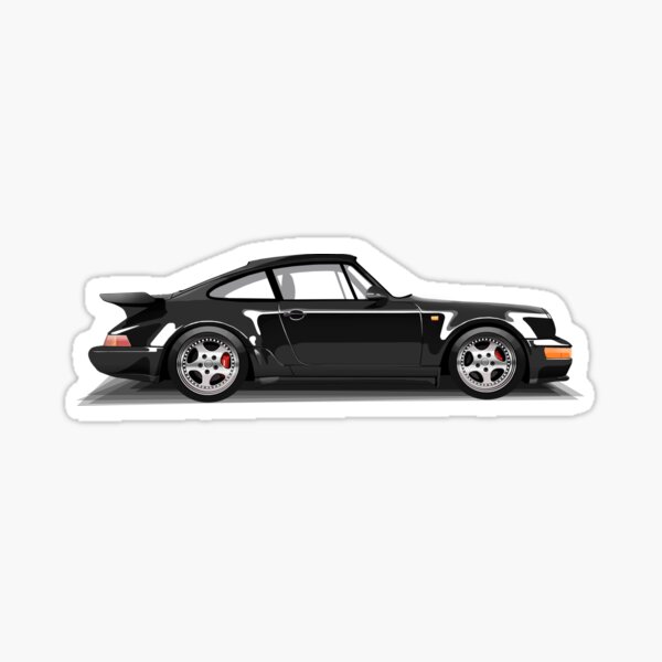 Porsche 911 Turbo (965) (schwarz) Sticker