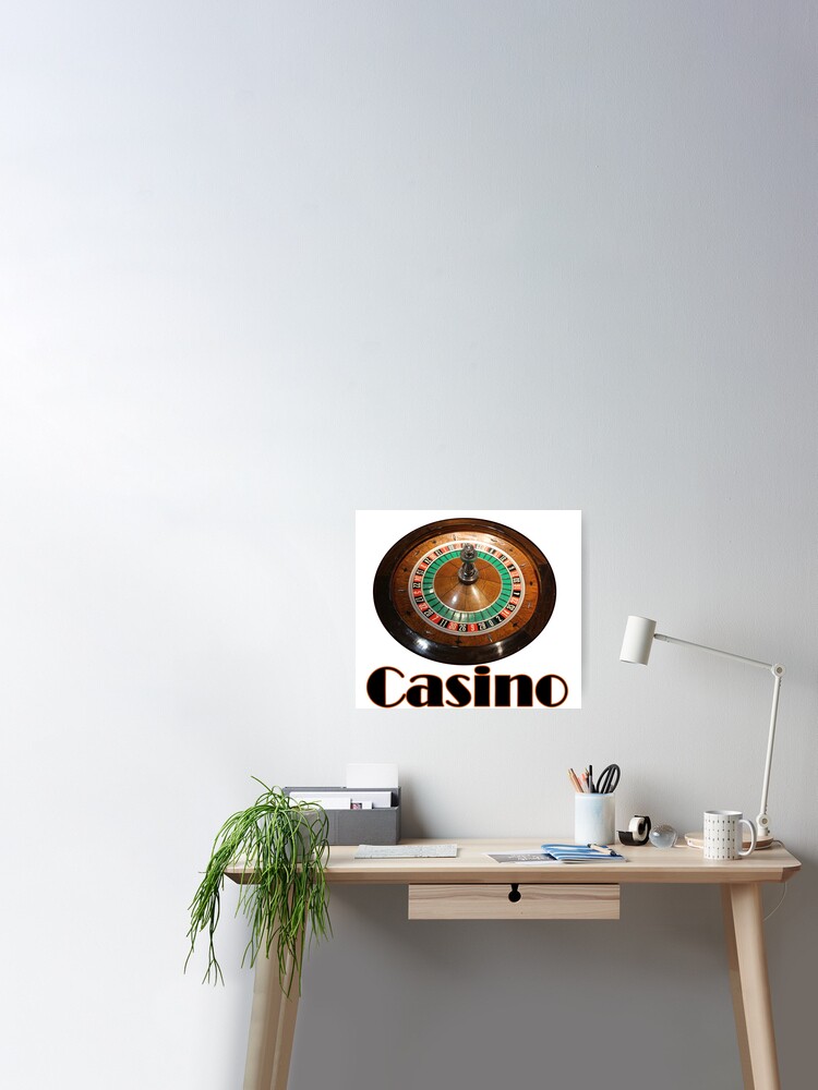 Póster for Sale con la obra «Ruleta de casino de madera vintage, diseño de  juegos» de Vision4art by Conway