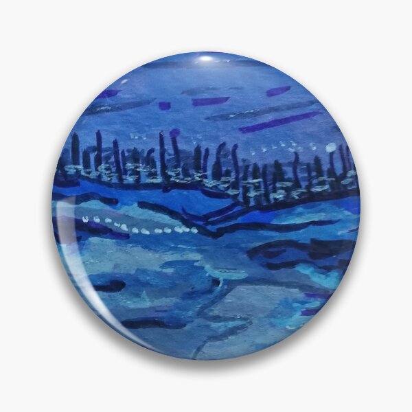 Item preview, Blue Landscape with Rocky Spikes designed and sold by Yvoreed.