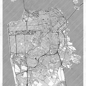 Artwork thumbnail, San Francisco Map Line by HubertRoguski