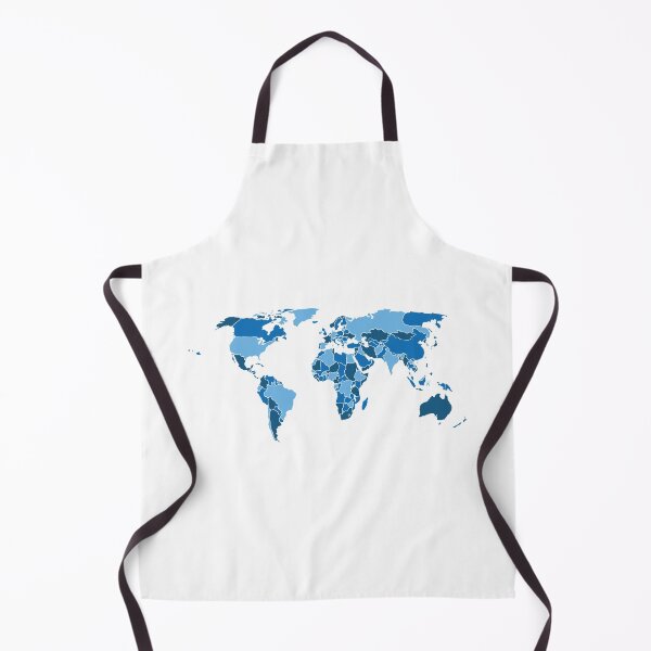 Item preview, World Map #3 (Shades of Blue) designed and sold by GalacticEmpire.