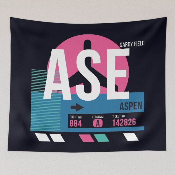 Item preview, Aspen, Colorado (ASE) Airport Code Baggage Tag designed and sold by SLAG-Creative.