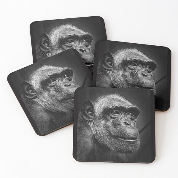 Item preview, Chimp Portrait designed and sold by ClaireChown.