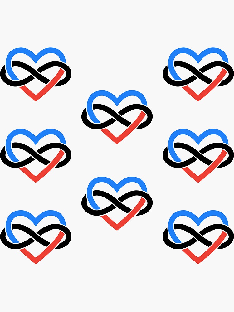 8x Polyamory Infinity Heart by polyphiliashop