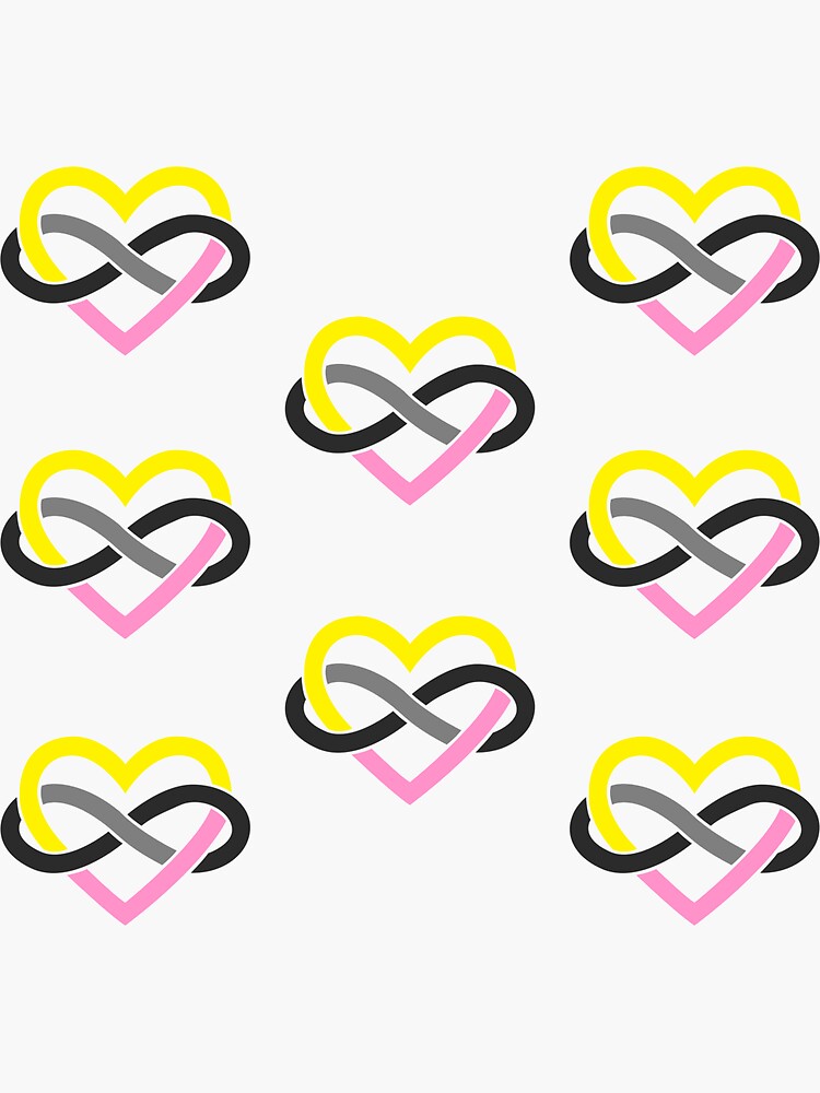 8x Queerplatonic Polyamory Infinity Heart by polyphiliashop