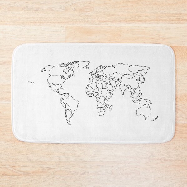Item preview, World Map #1 (Black) designed and sold by GalacticEmpire.