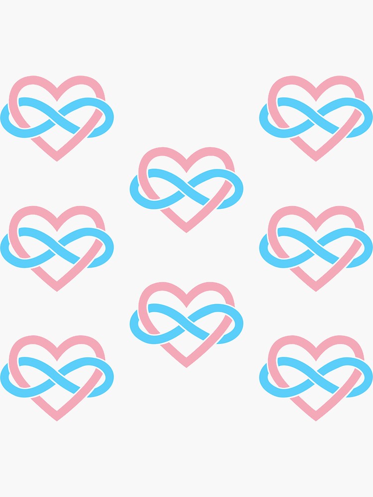 8x Transgender Polyamory Infinity Heart by polyphiliashop