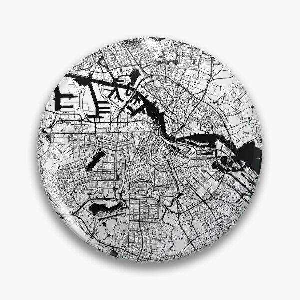 Item preview, Amsterdam - Minimalist Greyscale Map designed and sold by AidanMDesigns.