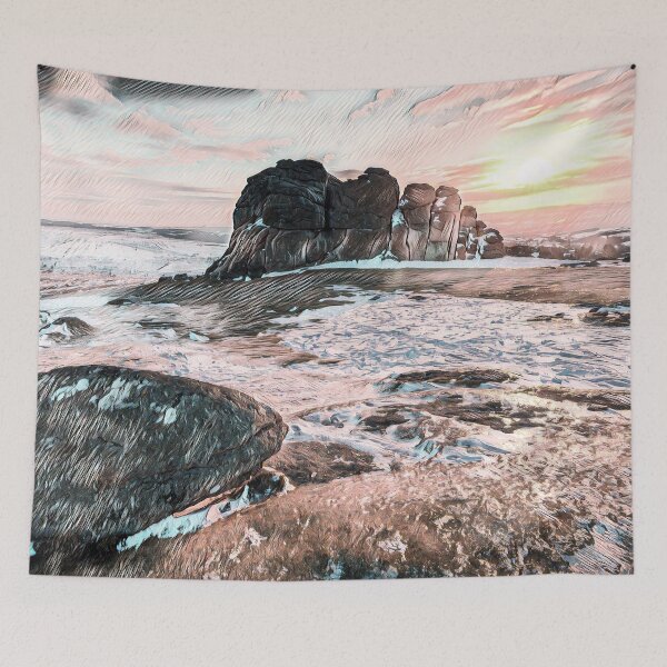 Item preview, Dartmoor national park Sourton tor designed and sold by TrippyEarth.
