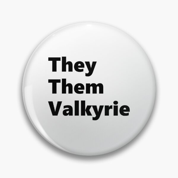 Item preview, They Them Valkyrie - black text designed and sold by mariecalledgia.