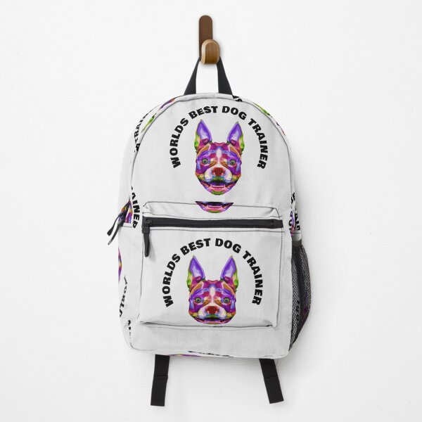Item preview, Worlds Best Dog Trainer - Boston Terrier - Rainbow K9 - Black on White designed and sold by NoMatterLab.
