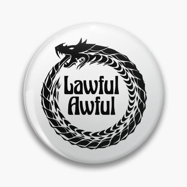 Item preview, Lawful Awful Alignment Funny Tabletop RPG Vintage Retro designed and sold by WPahat.