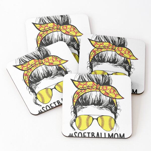Item preview, Funny Softball Mom Messy Bun Mama Mother's Day Sporty Mom designed and sold by joandinkelSH.