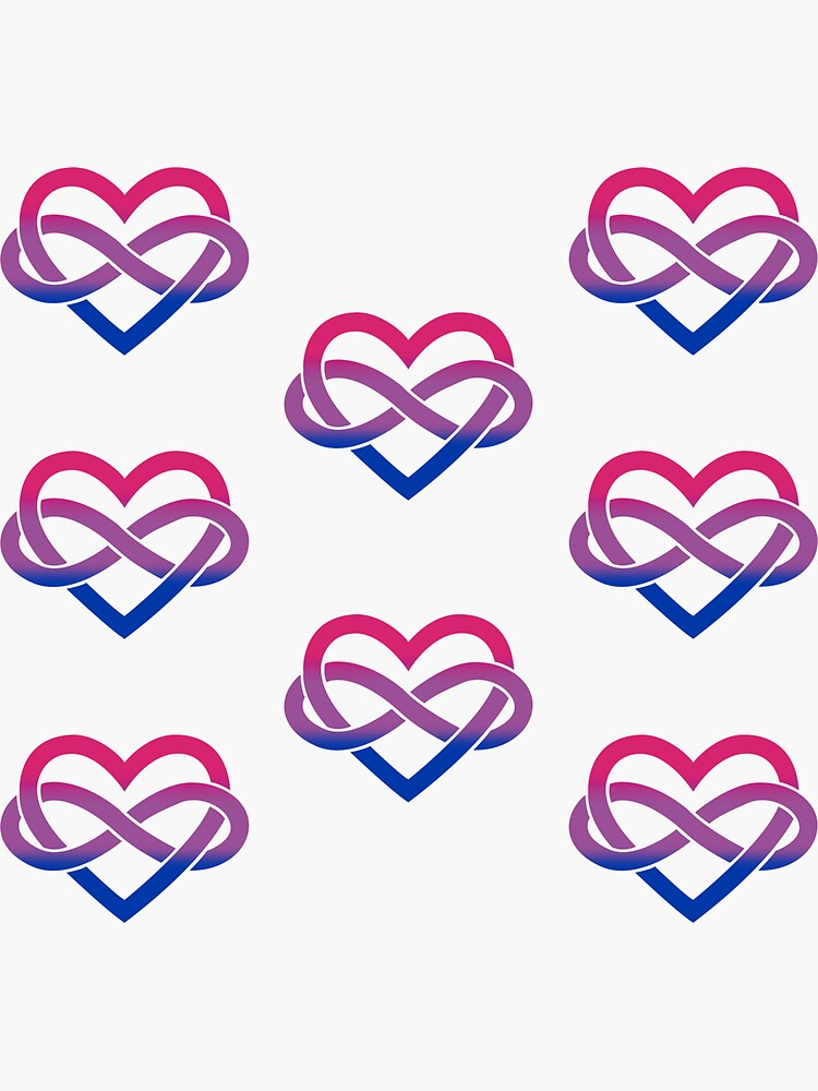 8x Bisexual Polyamory Infinity Heart by polyphiliashop