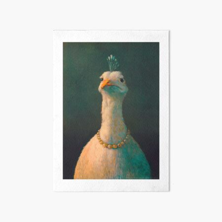Fowl with Pearls Art Board Print