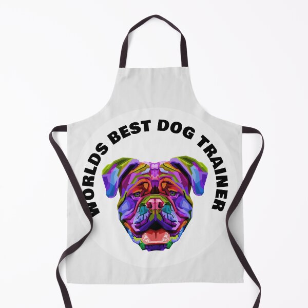 Item preview, Worlds Best Dog Trainer - British Bulldog - Rainbow K9 - Black on White designed and sold by NoMatterLab.