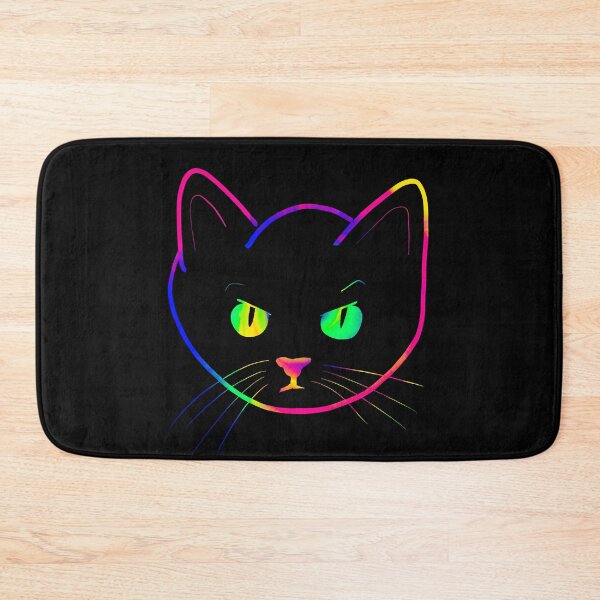 Artikelvorschau, Ästhetische Neon Tie Dye Kitty ist nicht amüsiert! Bunte Cartoon-Katze entworfen und verkauft von Cosmic-Ferret.