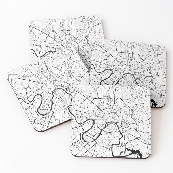 Item preview, Moscow - Minimalist Greyscale Map designed and sold by AidanMDesigns.