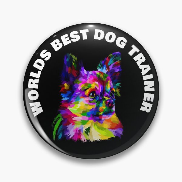 Item preview, Worlds Best Dog Trainer - Chihuahua - Rainbow K9 - White on Black designed and sold by NoMatterLab.