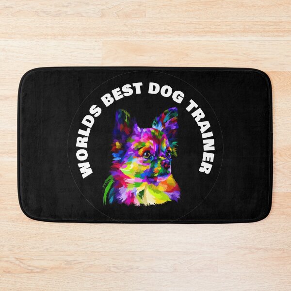 Item preview, Worlds Best Dog Trainer - Chihuahua - Rainbow K9 - White on Black designed and sold by NoMatterLab.