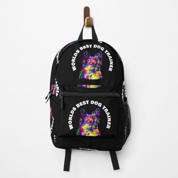 Item preview, Worlds Best Dog Trainer - Chihuahua - Rainbow K9 - White on Black designed and sold by NoMatterLab.