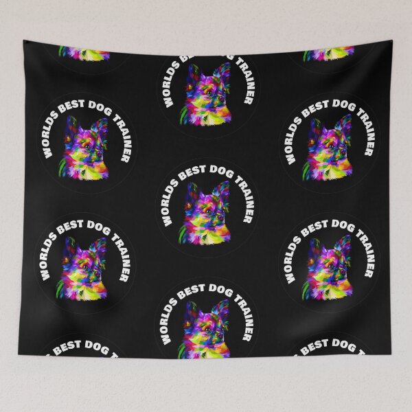 Item preview, Worlds Best Dog Trainer - Chihuahua - Rainbow K9 - White on Black designed and sold by NoMatterLab.