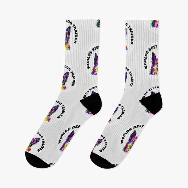 Item preview, Worlds Best Dog Trainer - Chihuahua - Rainbow K9 - Black on White designed and sold by NoMatterLab.