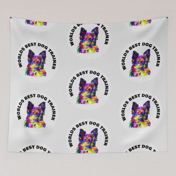 Item preview, Worlds Best Dog Trainer - Chihuahua - Rainbow K9 - Black on White designed and sold by NoMatterLab.