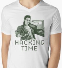 Hacking time Men's V-Neck T-Shirt