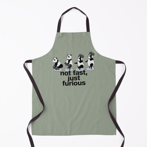 Item preview, panda bear with dumbbell doing snatches and crossfit saying "not fast, just furious" designed and sold by TrueType.