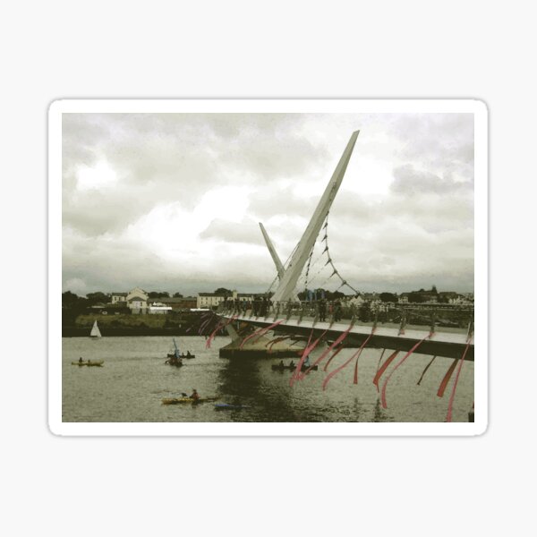 Derry Peace Bridge - Derry Ireland Sticker