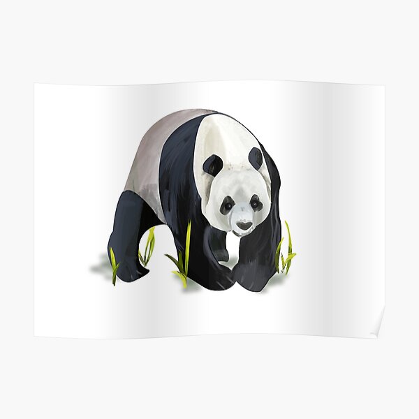 Realistic Watercolor Panda Bear Illustration Save Our Panda Bears Caroline Laursen Original 