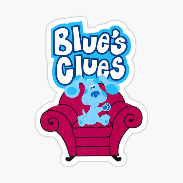 Las pistas de Blue en el sofá rojo Pegatina