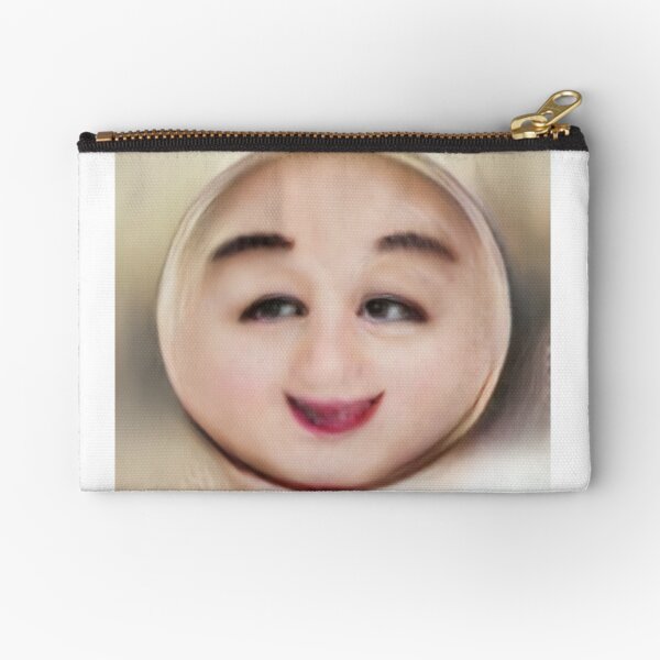 Human Emoji Small Smile Zipper Pouch