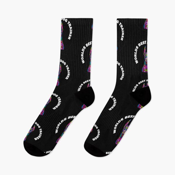 Item preview, Worlds Best Dog Trainer - Doberman - Rainbow K9 - White on Black designed and sold by NoMatterLab.