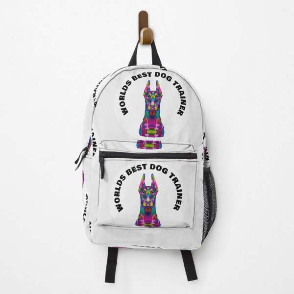 Item preview, Worlds Best Dog Trainer - Doberman - Rainbow K9 - Black on White designed and sold by NoMatterLab.