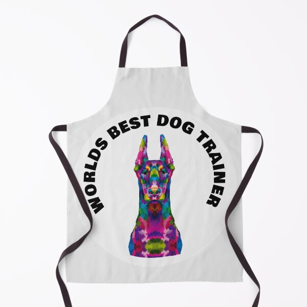 Item preview, Worlds Best Dog Trainer - Doberman - Rainbow K9 - Black on White designed and sold by NoMatterLab.