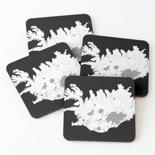 Item preview, Iceland - Minimalist Greyscale Map designed and sold by AidanMDesigns.