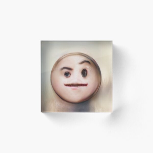 Human Emoji Raised Eyebrow Acrylic Block