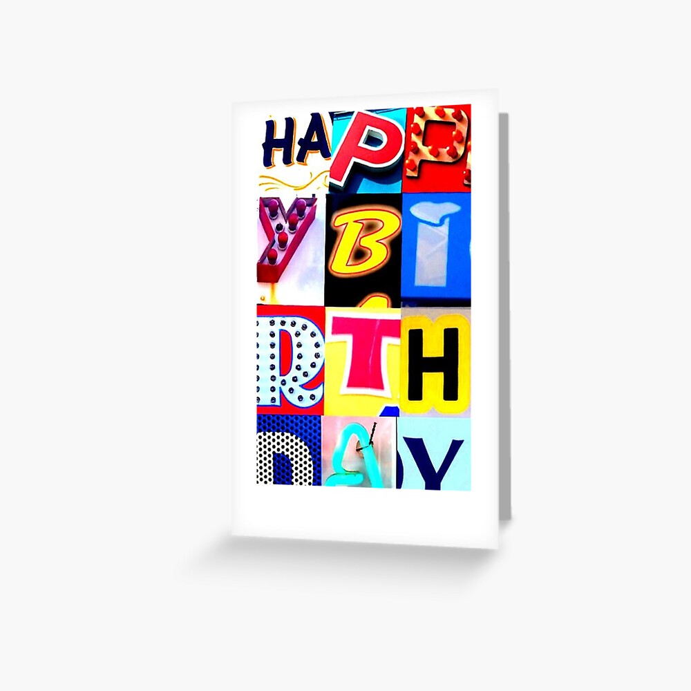 HAPPY BIRTHDAY COLLAGE Greeting Card
