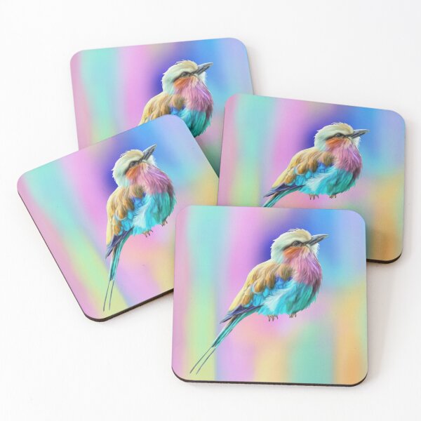 Item preview, Lilac Breasted Roller Pastel Watercolor designed and sold by Deborah Camp.