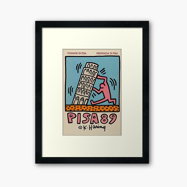 Keith Haring Pisa Poster - Italy Travel Framed Art Print