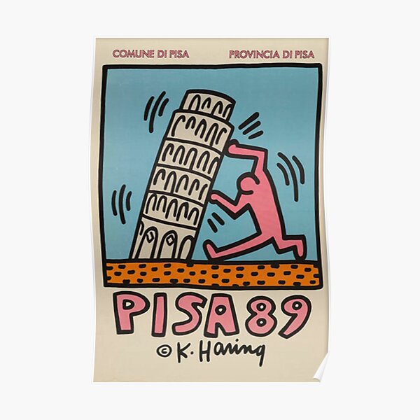 Keith Haring Pisa Poster - Italy Travel Poster