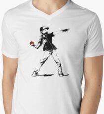 Banksy Pokemon Men's V-Neck T-Shirt